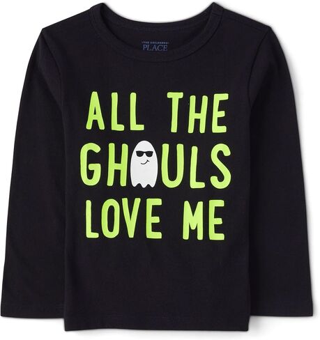 The Children's Place Baby and Toddler Long Sleeve Halloween Graphic T-Shirt in Saudi Arabia