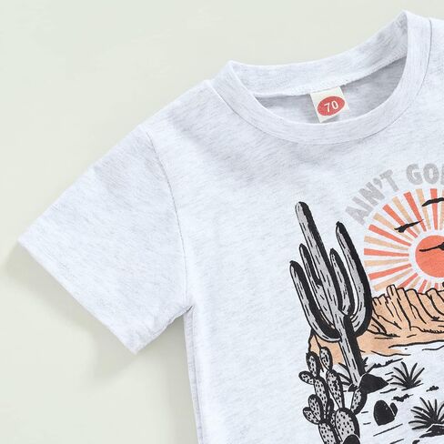 Kupretty Baby Boy Clothes Toddler Fishing Tee Shirt Shorts Set | 3 6 12 18 24 Months 2T 3T 4T Clothing Set Toddler Summer Outfit Fish T-Shirt Shorts Go Fishing with Daddy in Saudi Arabia