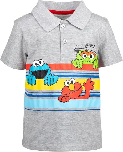 قميص بولو وسروال قصير من Sesame Street Oscar the Grouch Cookie Monster Elmo للأطفال الرضع حتى الأطفال الصغار in Kuwait