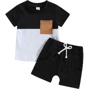 Mubineo Infant Toddler Baby Boy Summer T Shirt Shorts Outfits Short Sleeve Tee Tops Clothes Set in Saudi Arabia