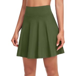 Knee Length Skorts Skirts for Women with Shorts High Waisted 20" Tennis Skirts Athletic Golf Skirt Workout Skort with Pockets