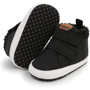 RVROVIC Baby Boys Girls Anti-Slip Sneakers Soft Ankle Boots Toddler First Walkers Newborn Crib Shoes