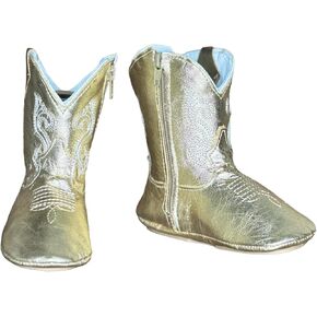 King USA Texas Real Leather Western Boots - Cowboy Bootie for Baby Infant Toddler Boys Girls Newborn