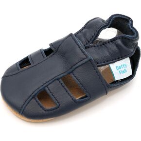 Dotty Fish Soft Leather Infant Toddler Sandals.