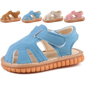 CINDEAR Boys Girls Summer Squeaky Sandals Closed-Toe Anti-Slip Premium Rubber Sole Toddler First Walkers Shoes in Saudi Arabia