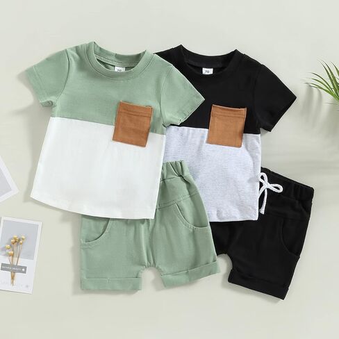 Mubineo Infant Toddler Baby Boy Summer T Shirt Shorts Outfits Short Sleeve Tee Tops Clothes Set in Saudi Arabia