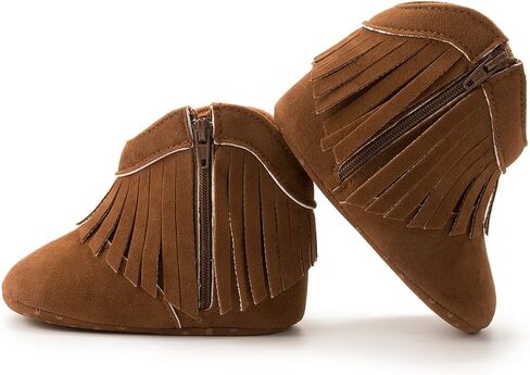 Miamooi Infant Baby Boys Girls Booties Newborn Cozy Fleece Warm Winter Boots Toddler Non-Slip Lace Up First Walking Shoes in Saudi Arabia