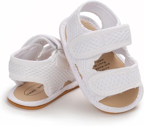SOFMUO Baby Girls Braided Sandals Anti-Slip Rubber Sole Infant Summer Shoes | Soft Woven Sandals, Anti-Slip Rubber Sole,Hook &Loop Closure,Summer First Walkers for Infant Toddler Girls in Saudi Arabia
