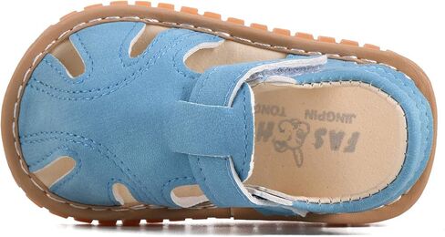 CINDEAR Boys Girls Summer Squeaky Sandals Closed-Toe Anti-Slip Premium Rubber Sole Toddler First Walkers Shoes in Kuwait