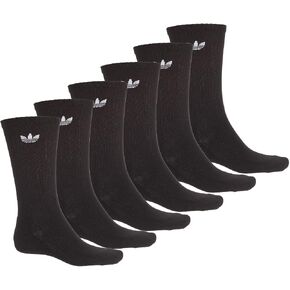 adidas Originals mens Trefoil Crew Socks (6-pair) (Shoe: 6-12, Originals Black) in Saudi Arabia