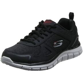 Skechers Men's Track Scloric Oxford, Black/red, 13 2E US in Saudi Arabia