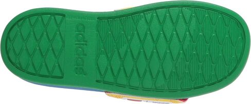 adidas Adilette Comfort Slide Sandal, Yellow/Red/Shock Blue, 4 US Unisex Big Kid in Kuwait