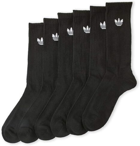 adidas Originals mens Trefoil Crew Socks (6-pair) (Shoe: 6-12, Originals Black) in Saudi Arabia