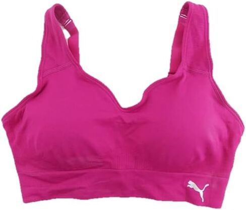PUMA Womens Removable Cups Racerback Sports Bra 2 Pack Blue/Pink in Saudi Arabia