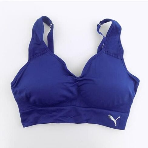 PUMA Womens Removable Cups Racerback Sports Bra 2 Pack Blue/Pink in Saudi Arabia