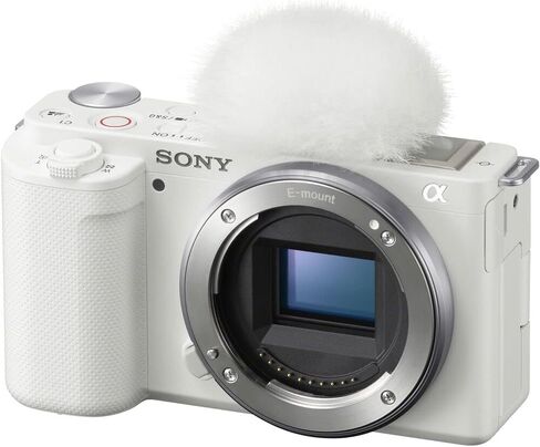 Sony ZV-E10 Mirrorless Camera (Body Only, White) (ILCZV-E10/W) + Sony 18-105mm Lens + 64GB Memory Card + Color Filter Kit + Filter Kit + Corel Photo Software + Bag + NPF-W50 Battery + More (Renewed) in Kuwait
