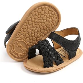 Baby Girls Sandals Summer Bowknot Infant Crib Shoes Toddler Pu Leather Soft Rubber Sole First Walkers