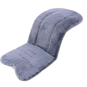 Baby Stroller Cushion Winter Warm Stroller Seat Liners 78 x 35cm Breathable Universal Newborn Carriage Cushion Faux Sheepskin Soothing Silky Soft Baby Seat Pad Liner for Stroller (Black)