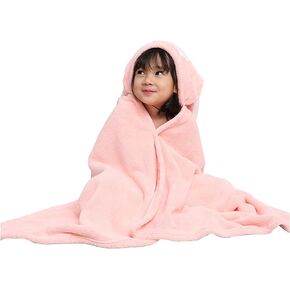 Kids Bath Towels, Premium Hooded Towel for Toddlers Coral Fleece Swimming Bathrobe for Boys Girls-27.5" x 55" for 2-7T