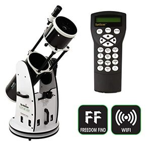 Sky-Watcher Flextube 350P SynScan GoTo Collapsible Dobsonian Telescope with Freedom Find™ for Big Aperture (14") Views in Dark Skies + Astrophotography, Black and White (S11830)