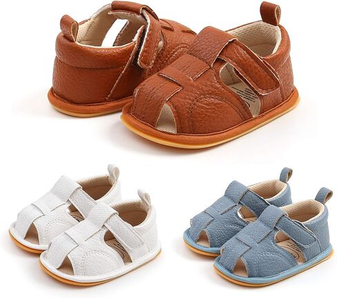 RVROVIC Baby Boys Girls Sandals Premium Infant Summer Outdoor Shoes PU Lightweight Soft Anti-Slip Sole Toddler Prewalker in Saudi Arabia