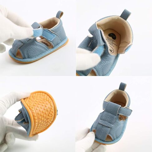RVROVIC Baby Boys Girls Sandals Premium Infant Summer Outdoor Shoes PU Lightweight Soft Anti-Slip Sole Toddler Prewalker in Saudi Arabia
