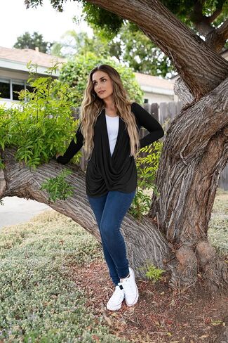 3 Pack Long Sleeve Nursing Tops Breastfeeding Shirts Cardigan Sweaters for Women Lightweight Postpartum Clothes in Kuwait
