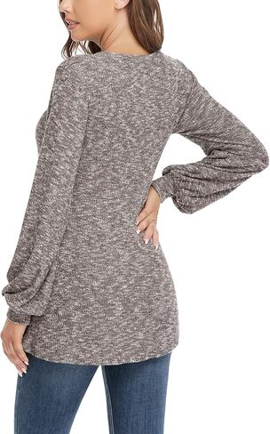 BBHoping Women's Maternity Sweater Tops Long Bishop Sleeves Pregnant Tunics Long Sleeve Winter Pregnancy Peplum Top in Kuwait