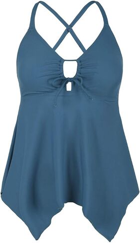 Firpearl Women's Tankini Swimsuits Modest Flowy Crossback Plus Size Bathing Suit Top in Saudi Arabia