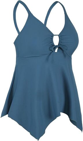 Firpearl Women's Tankini Swimsuits Modest Flowy Crossback Plus Size Bathing Suit Top in Saudi Arabia