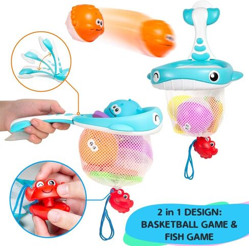 Large Bath Toy Organizer with Letters and Numbers – 3 Compartment Bath Toy Holder for Bathtub & Shower – Quick-Dry Mesh with 4 Strong Adhesive Hooks in Saudi Arabia
