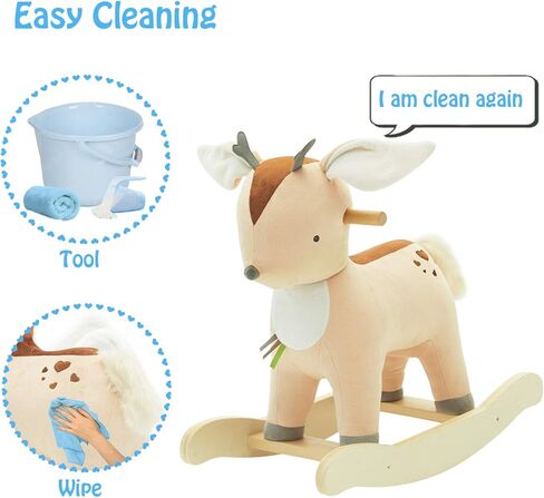 labebe ؟ جديد؟ بيبي هزاز حصان هزاز، لعبة رجل رجل هزاز للأطفال - 3 سنوات، حصان هزاز موسيقي/حصان هزاز/ هزاز غزال رنة / حصان رنة هزاز/ حصان ركوب / هزاز حيوانات محشوة. in Kuwait