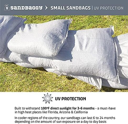 Sandbaggy 12-inch x 15-inch Small Sandbags | UV Protected | Sand Bag Empty | Great for Holding Down Signs & Temporary Tents (20 Sandbags) in Kuwait