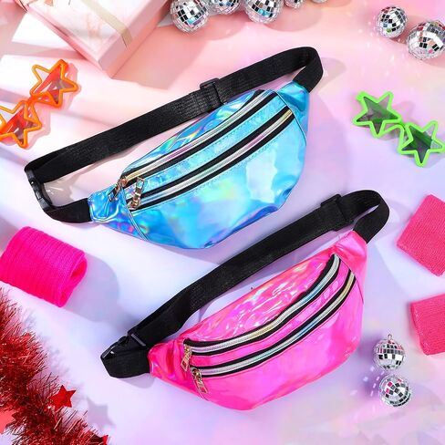 2Set 80s Leg Warmers Set for Girls Kids Neon Ribbed Knit Leg Warmers Fanny Pack Fitness Headband Wristbands for Cosplay Party in Saudi Arabia