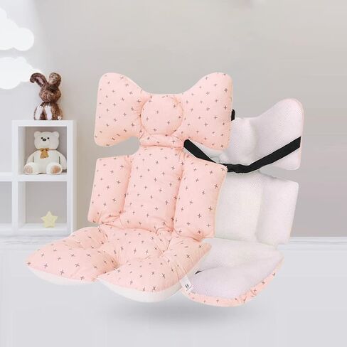 Baby Seat Pad Liner for Stroller–Soft and Breathable，3D Air Mesh Cotton Universal Baby Stroller Cushion (Black Bear) in Kuwait