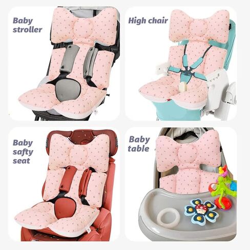 Baby Seat Pad Liner for Stroller–Soft and Breathable，3D Air Mesh Cotton Universal Baby Stroller Cushion (Black Bear) in Kuwait