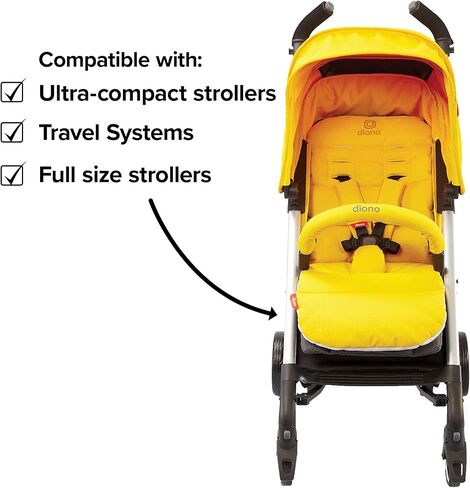 Diono Baby Seat Liner For Stroller, Cool Reversible Stroller Seat Liner With Plush Cushioned Padding, 100% Water Resistant Liner, Blue Turquoise in Saudi Arabia