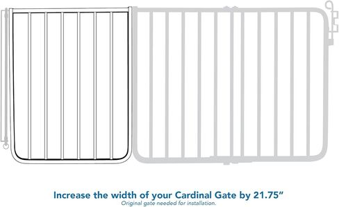 ملحق بوابة الأطفال Cardinal Gates BX2 - يناسب بوابات الأمان Cardinal Gates - امتداد بوابة الكلاب بعرض 21.75 بوصة - أبيض in Kuwait