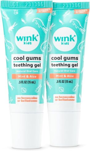 Wink Well Baby Teething Relief for Infants and Kids, Cooling, Soothing Natural Gel for Sore Gums and Other Teething Discomfort, May Be Used As A Toddler Training Toothpaste (15 ml) in Saudi Arabia