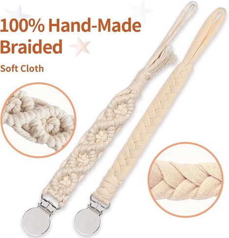 مشابك مصاصة دولودولو للأولاد والبنات، مشابك بينكي للعضاضة مصنوعة يدويًا، حامل لهاية حديث، مشبك مصاصة شائع لمجموعة استحمام اللهاية للجنسين (5 عبوات) in Kuwait