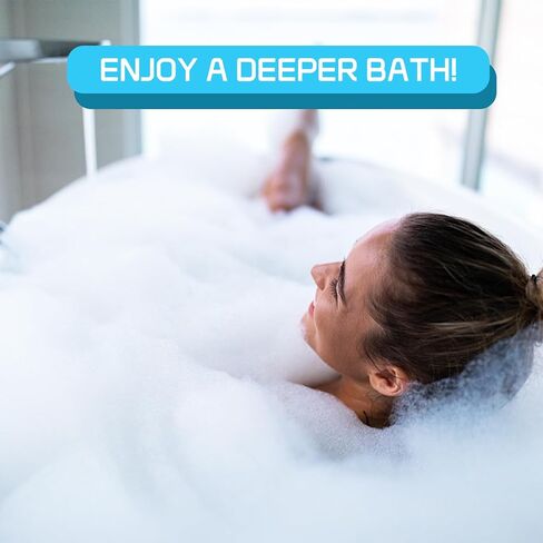 Bathtub Overflow Drain Cover, Silicone Bathtub Stopper Drain Plug, Bathroom Relaxation Spa Bath Accessories, Better Soak Adds Inches of Water to Deeper Bathtub, Fits Most Drain Types(Transparent) in Saudi Arabia
