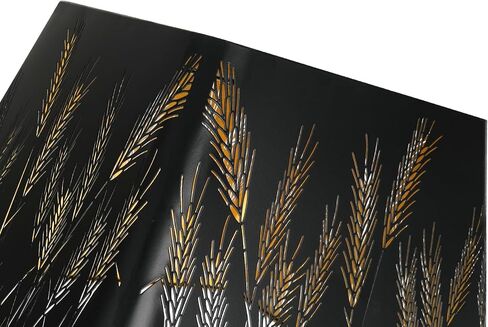 عاكس الضوء المربع المعدني بنمط الغابة LLA-S2105 من ALUCSET مع تركيب وضع القيثارة والعنكبوت لمصابيح الطاولة وأضواء الأرضية، أسود/ذهبي in Kuwait