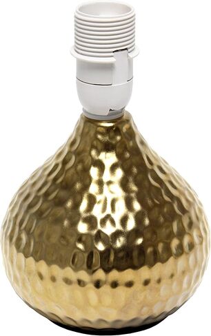 Simple Designs LT2073-SVB Mini Hammered Texture Silver Drip Table Lamp with Black Shade in Kuwait