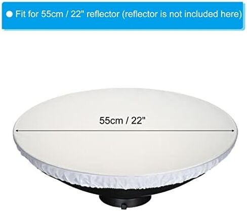 PATIKIL 17" 42cm Soft Diffuser Lamp Cover, 2 Pack Cloth Diffuser Strobe Reflector Lamp Sock for Flash Light Beauty Dish Photography Studio, White in Saudi Arabia