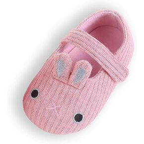 Sekantrol Infant Baby Girls Princess Mary Jane Flats Shoes,Toddler Soft Sole Wedding Dress First Walker Non-Slip Bowknot Pre-Walkers Shoes for 0-18 Months