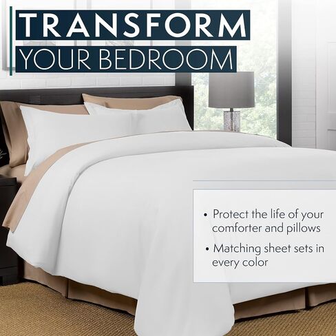 HC COLLECTION Duvet Cover - Biege Queen Size Duvet Cover - 3 Piece Soft Breathable Microfiber Duvet Cover Set with Zipper Closure & 2 Pillow Shams in Saudi Arabia