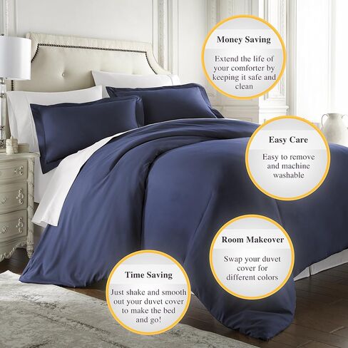 HC COLLECTION Duvet Cover - Biege Queen Size Duvet Cover - 3 Piece Soft Breathable Microfiber Duvet Cover Set with Zipper Closure & 2 Pillow Shams in Saudi Arabia