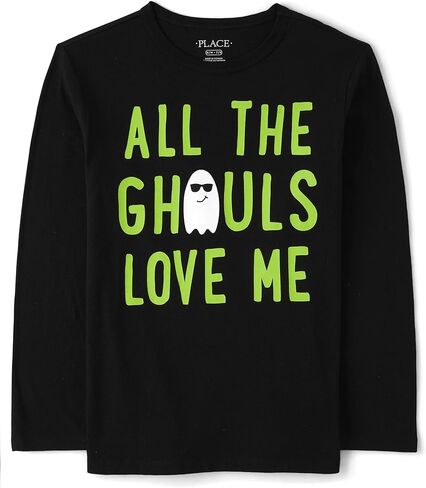 تي شيرت برسومات الهالوين بأكمام طويلة للأولاد من The Children's Place Baby in Kuwait