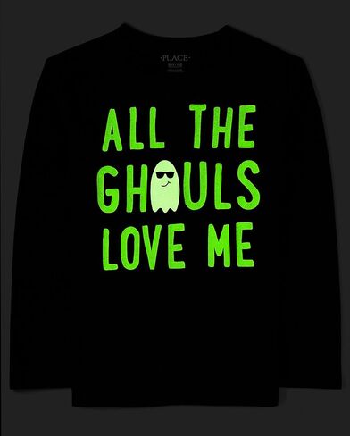 تي شيرت برسومات الهالوين بأكمام طويلة للأولاد من The Children's Place Baby in Kuwait