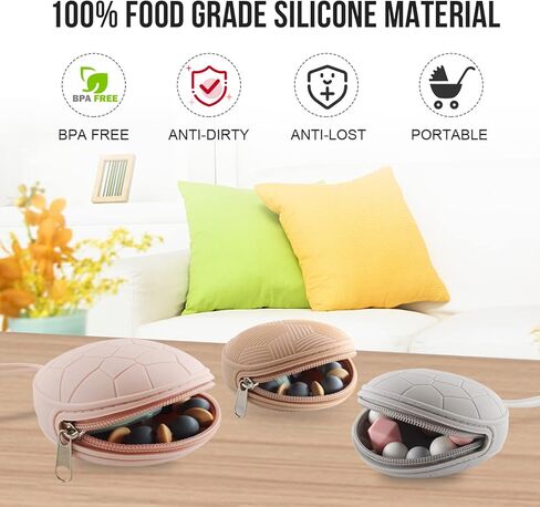 حافظة حامل اللهاية Smlpuame، حاوية تخزين اللهاية المحمولة خالية من مادة BPA، غطاء غطاء لهاية الأطفال من السيليكون لعربة الأطفال، أنشطة السفر الخارجية، سهلة التنظيف (أحمر الخدود) in Kuwait